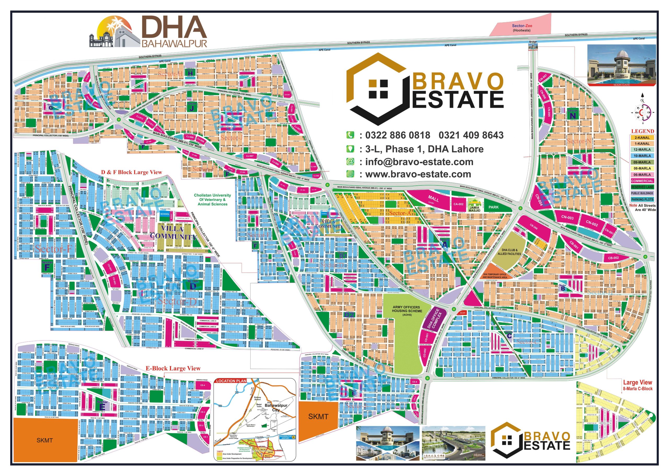 dha bahawalpur map